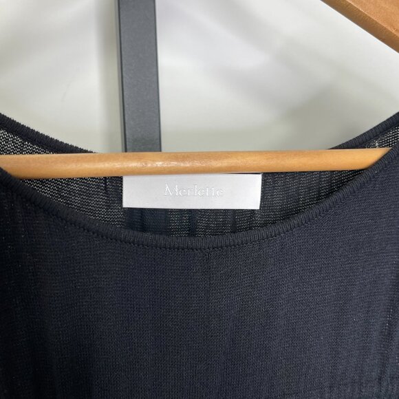 Merlette Women's Black Lightweight Cotton Sleeveless Tiered Maxi Dress Size M - Picture 7 of 13